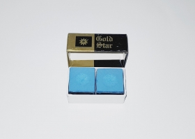 Billard Kreide Gold Star blau 2er Pack